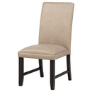  Coaster Furniture Averill 121292TAN Set of 2 Faux Leather Upholstered Dining Side Chair - Tan IMAGE 11