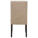  Coaster Furniture Averill 121292TAN Set of 2 Faux Leather Upholstered Dining Side Chair - Tan IMAGE 6