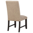  Coaster Furniture Averill 121292TAN Set of 2 Faux Leather Upholstered Dining Side Chair - Tan IMAGE 8