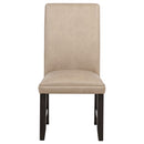  Coaster Furniture Averill 121292TAN Set of 2 Faux Leather Upholstered Dining Side Chair - Tan IMAGE 9