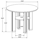  Coaster Furniture Ottowa 193668 47-inch Round Counter Height Dining Table - Brown IMAGE 6