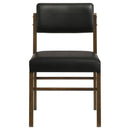  Coaster Furniture Kehoe 193922WAL Set of 2 Upholstered Dining Side Chair - Black/Walnut IMAGE 10