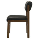  Coaster Furniture Kehoe 193922WAL Set of 2 Upholstered Dining Side Chair - Black/Walnut IMAGE 4