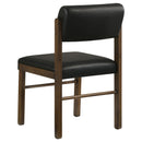  Coaster Furniture Kehoe 193922WAL Set of 2 Upholstered Dining Side Chair - Black/Walnut IMAGE 7
