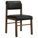  Coaster Furniture Kehoe 193922WAL Set of 2 Upholstered Dining Side Chair - Black/Walnut IMAGE 8