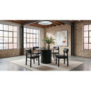  Coaster Furniture Hamlyn 193930BLK 47-inch Round Wood Dining Room Table - Black IMAGE 7