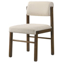  Coaster Furniture Kehoe 193932WAL Set of 2 Upholstered Dining Side Chair - Cream/Walnut IMAGE 3