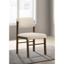  Coaster Furniture Kehoe 193932WAL Set of 2 Upholstered Dining Side Chair - Cream/Walnut IMAGE 4