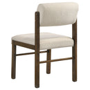  Coaster Furniture Kehoe 193932WAL Set of 2 Upholstered Dining Side Chair - Cream/Walnut IMAGE 8