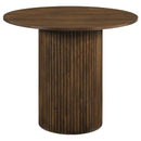  Coaster Furniture Hamlyn 193938WAL 43-inch Round Wood Counter Height Dining Table - Walnut IMAGE 1