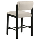  Coaster Furniture Kehoe 193939BLK Set of 2 Upholstered Counter Height Chair - Cream/Black IMAGE 7