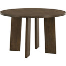  Coaster Furniture Strouse 193940WAL 47-inch Round Wood Dining Room Table - Walnut IMAGE 1