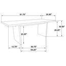  Coaster Furniture Decker 193951WAL 82-inch Rectangular Wood Dining Table - Walnut IMAGE 9