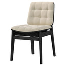  Coaster Furniture Redbridge 193952BLK Set of 2 Velvet Upholstered Side Chair - Cream/Black IMAGE 8