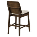 Coaster Furniture Redbridge 193959WAL Set of 2 Velvet Upholstered Counter Chair - Cream/Walnut IMAGE 5