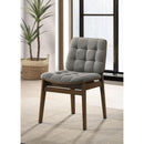  Coaster Furniture Redbridge 193962WAL Set of 2 Velvet Upholstered Side Chair - Grey/Walnut IMAGE 2