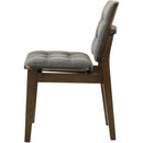  Coaster Furniture Redbridge 193962WAL Set of 2 Velvet Upholstered Side Chair - Grey/Walnut IMAGE 6