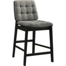  Coaster Furniture Redbridge 193969BLK Set of 2 Velvet Upholstered Counter Chair - Grey/Black IMAGE 3