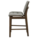  Coaster Furniture Redbridge 193969WAL Set of 2 Velvet Upholstered Counter Chair - Grey/Walnut IMAGE 2