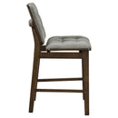  Coaster Furniture Redbridge 193969WAL Set of 2 Velvet Upholstered Counter Chair - Grey/Walnut IMAGE 7