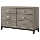  Coaster Furniture Valen 215913 6-drawer Bedroom Dresser Cabinet - Light Taupe IMAGE 10