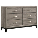  Coaster Furniture Valen 215913 6-drawer Bedroom Dresser Cabinet - Light Taupe IMAGE 1