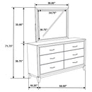  Coaster Furniture Valen 215913M 6-drawer Bedroom Dresser and Mirror - Light Taupe IMAGE 12