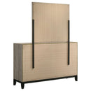  Coaster Furniture Valen 215913M 6-drawer Bedroom Dresser and Mirror - Light Taupe IMAGE 4