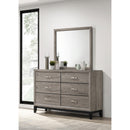  Coaster Furniture Valen 215913M 6-drawer Bedroom Dresser and Mirror - Light Taupe IMAGE 6