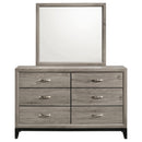 Coaster Furniture Valen 215913M 6-drawer Bedroom Dresser and Mirror - Light Taupe IMAGE 9