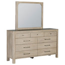  Coaster Furniture Solano 222523M 9-drawer Bedroom Dresser with Mirror - Weathered Mango IMAGE 1