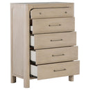 Coaster Furniture Solano 222525 5-drawer Bedroom Chest - Weathered Mango IMAGE 12