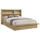  Coaster Furniture Hendricks 222650KE Eastern King Bookcase Headboard Platform Bed - Light Oak IMAGE 10
