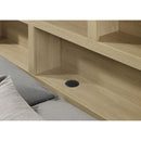  Coaster Furniture Hendricks 222650KE Eastern King Bookcase Headboard Platform Bed - Light Oak IMAGE 2