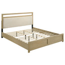  Coaster Furniture Hendricks 222651KE Eastern King Panel Headboard Platform Bed - Light Oak IMAGE 1