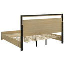  Coaster Furniture Hendricks 222651KE Eastern King Panel Headboard Platform Bed - Light Oak IMAGE 2