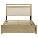  Coaster Furniture Hendricks 222651Q Queen Panel Headboard Platform Bed - Light Oak IMAGE 7