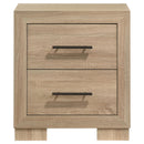  Coaster Furniture Arielle 223112 2-drawer Bedroom Nightstand with Casters - Light Oak IMAGE 5