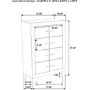  Coaster Furniture Trenton 225065 4-drawer Bedroom Chest - Rustic Cream IMAGE 13