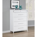 Coaster Furniture Gracemont 225075 5-drawer Bedroom Chest - White IMAGE 9