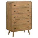  Coaster Furniture Robyn 225095 5-drawer Bedroom Chest - Light Ash IMAGE 1