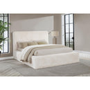  Coaster Furniture Rebecca 306141KE Faux Fur Upholstered Eastern King Bed - Cream IMAGE 2