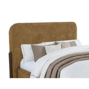  Coaster Furniture Baldacci 315954Q Upholstered Queen Platform Bed - Curry/Walnut IMAGE 3