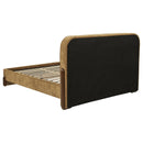  Coaster Furniture Baldacci 315954Q Upholstered Queen Platform Bed - Curry/Walnut IMAGE 5