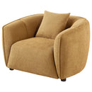  Coaster Furniture Aleisha 503063 Fabric Upholstered Accent Chair - Mustard Yellow IMAGE 1