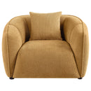  Coaster Furniture Aleisha 503063 Fabric Upholstered Accent Chair - Mustard Yellow IMAGE 9