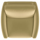  Coaster Furniture Corliss 508826 Upholstered Curved Track Arm Chair - Camel IMAGE 5