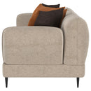  Coaster Furniture Jade 509411 Chenille Upholstered Sculpted Track Arm Sofa - Latte IMAGE 10
