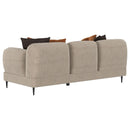  Coaster Furniture Jade 509411 Chenille Upholstered Sculpted Track Arm Sofa - Latte IMAGE 2