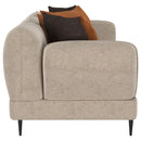  Coaster Furniture Jade 509411 Chenille Upholstered Sculpted Track Arm Sofa - Latte IMAGE 8